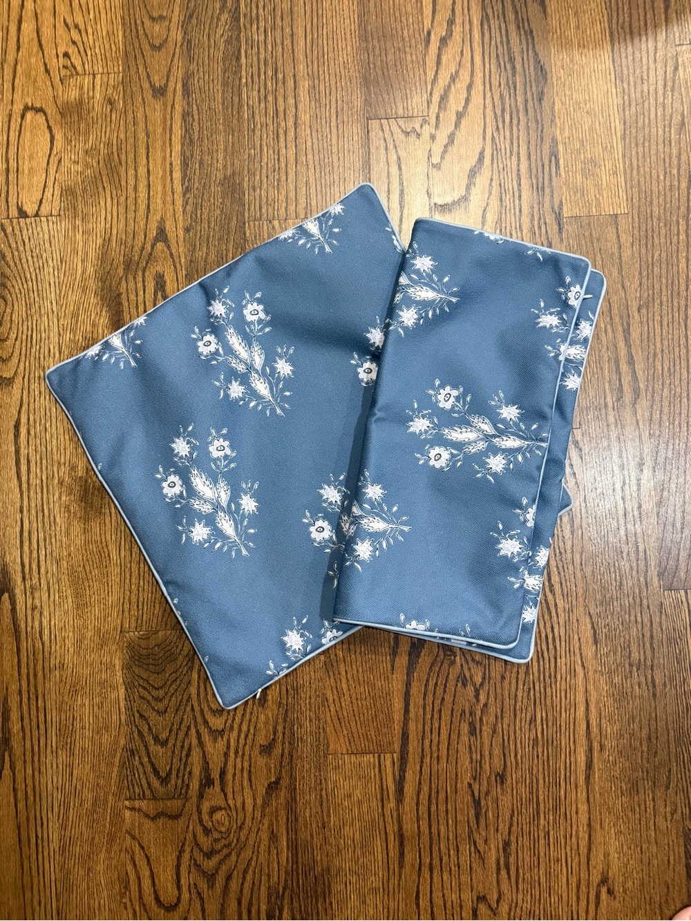 Jillian Harbor Blue Floral Pillow Shams 20x20 - Set of 2